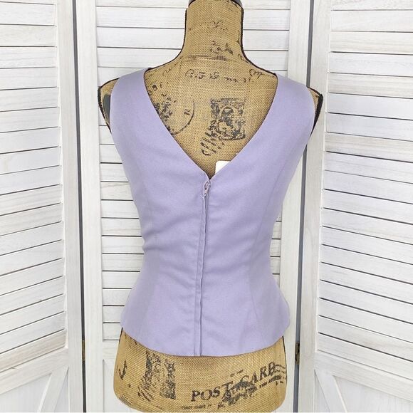 Eden Bridals Sleeveless Zipper Back Shell Tank Top Lilac Purple 14 - Picture 5 of 12